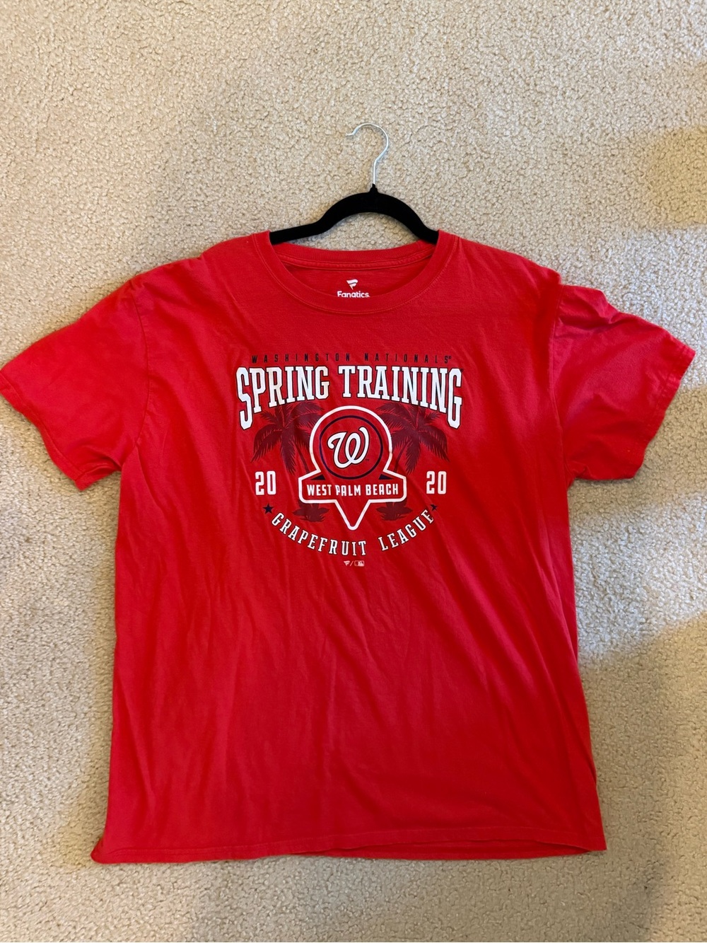 Fanatics Red Washington Nationals Spring Training Graphic Tee